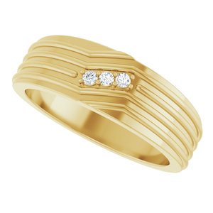 Classic - Rocio - 14K Yellow Gold .05 CTW Natural Diamond Accented Band