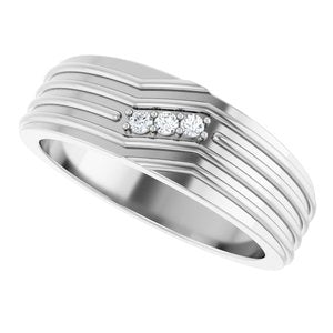 Classic - Rocio - 14K White Gold .05 CTW Natural Diamond Accented Band