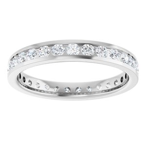 New Trends - Ines - 14K White Gold 7/8 CTW Lab-Grown Diamond  Eternity Band Size 7