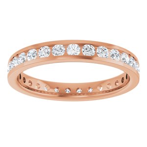 New Trends - Ines - 14K Rose Gold 3/4 CTW Natural Diamond Eternity Band Size 7