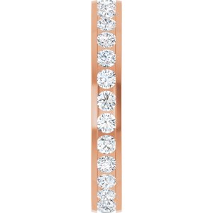 New Trends - Ines - 14K Rose Gold 3/4 CTW Natural Diamond Eternity Band Size 7