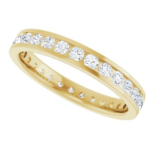 New Trends - Ines - 14K Yellow Gold 3/4 CTW Natural Diamond Eternity Band Size 7