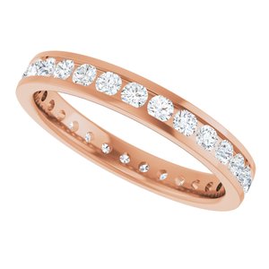 New Trends - Ines - 14K Rose Gold 3/4 CTW Natural Diamond Eternity Band Size 7