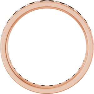 New Trends - Ines - 14K Rose Gold 3/4 CTW Natural Diamond Eternity Band Size 7