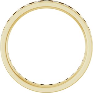New Trends - Ines - 14K Yellow Gold 3/4 CTW Natural Diamond Eternity Band Size 7