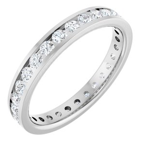 New Trends - Ines - 14K White Gold 7/8 CTW Lab-Grown Diamond  Eternity Band Size 7