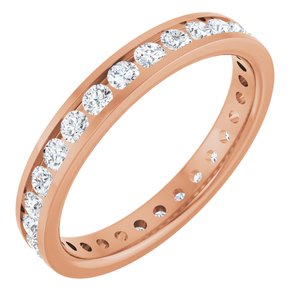 New Trends - Ines - 14K Rose Gold 3/4 CTW Natural Diamond Eternity Band Size 7