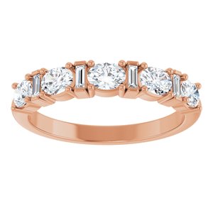 Unique - Zoey - 14K Rose Gold 7/8 CTW Natural Diamond Anniversary Band