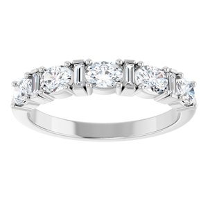 Unique - Zoey - Platinum 7/8 CTW Natural Diamond Anniversary Band