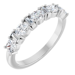 Unique - Zoey - Platinum 7/8 CTW Natural Diamond Anniversary Band
