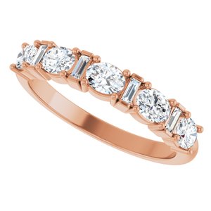 Unique - Zoey - 14K Rose Gold 7/8 CTW Natural Diamond Anniversary Band