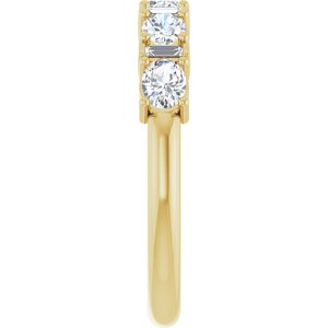 Unique - Zoey - 14K Yellow Gold 7/8 CTW Natural Diamond Anniversary Band