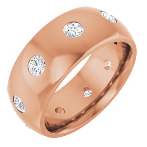 Unique - Leo - 14K Rose Gold 3/4 CTW Natural Diamond Band
