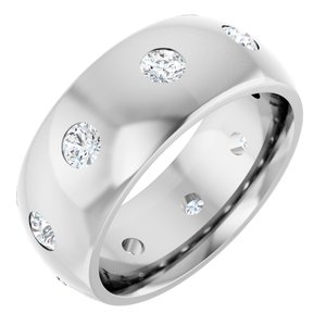 Unique - Leo - 14K White Gold 3/4 CTW Lab-Grown Diamond Band