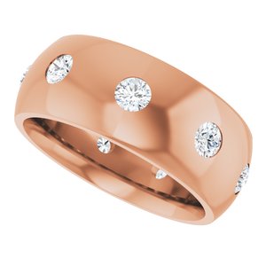 Unique - Leo - 14K Rose Gold 3/4 CTW Natural Diamond Band