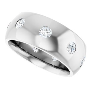 Unique - Leo - 14K White Gold 3/4 CTW Natural Diamond Band