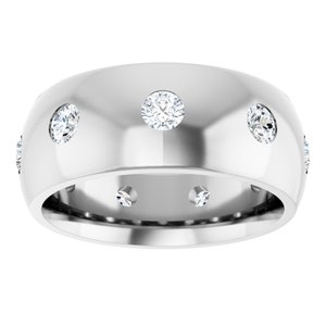 Unique - Leo - 14K White Gold 3/4 CTW Natural Diamond Band