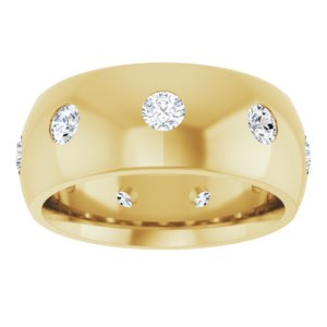 Unique - Leo - 14K Yellow Gold 3/4 CTW Natural Diamond Band