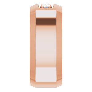 Hammered - Silas - 14K Rose Gold 1/8 CTW Lab-Grown Diamond Band