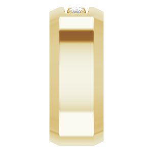 Hammered - Silas - 14K Yellow Gold 1/8 CTW Lab-Grown Diamond Band
