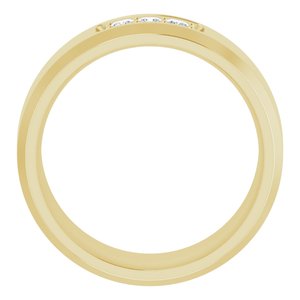 Hammered - Silas - 14K Yellow Gold 1/8 CTW Lab-Grown Diamond Band