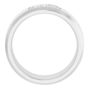Hammered - Silas - 14K White Gold 1/8 CTW Lab-Grown Diamond Band