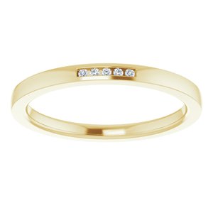 Hammered - Miles - 14K Yellow Gold .02 CTW Lab-Grown Diamond Anniversary Band