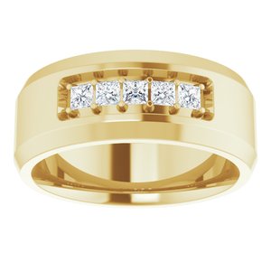 Unique - Ethan - 14K Yellow Gold 1/2 CTW Lab-Grown Diamond Band