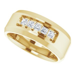 Unique - Ethan - 14K Yellow Gold 1/2 CTW Lab-Grown Diamond Band