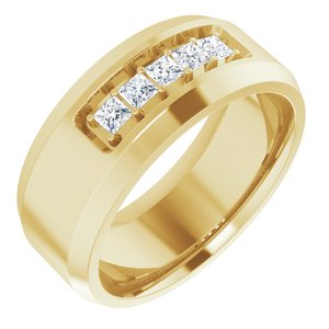 Unique - Ethan - 14K Yellow Gold 1/2 CTW Lab-Grown Diamond Band