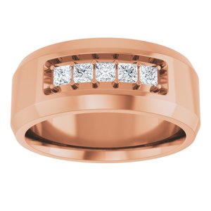 Unique - Ethan - 14K Rose Gold 1/2 CTW Lab-Grown Diamond Band