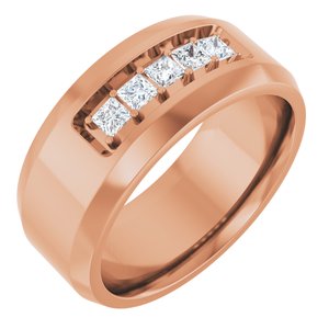 Unique - Ethan - 14K Rose Gold 1/2 CTW Lab-Grown Diamond Band