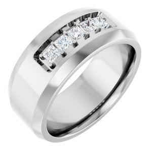 Unique - Ethan - 14K White Gold 1/2 CTW Lab-Grown Diamond Band