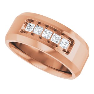 Unique - Ethan - 14K Rose Gold 1/2 CTW Lab-Grown Diamond Band