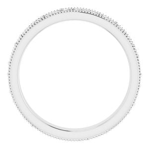 Diamond - Emily - 14K White Gold 1/10 CTW Natural Diamond Floral Band