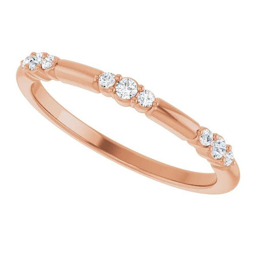 14K Gold 1/8 CTW Diamond Stackable Ring 14K Rose Gold