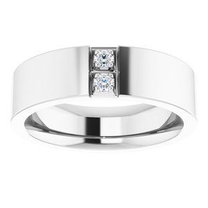 Classic - Abel - 14K White Gold .05 CTW Natural Diamond Band