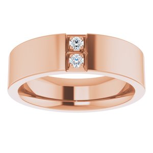 Classic - Abel - 14K Rose Gold .05 CTW Natural Diamond Band
