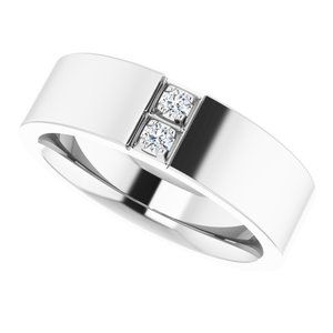 Classic - Abel - 14K White Gold .05 CTW Natural Diamond Band