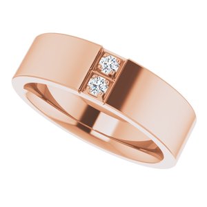 Classic - Abel - 14K Rose Gold .05 CTW Natural Diamond Band