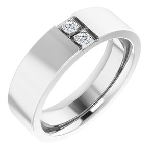 Classic - Abel - 14K White Gold .05 CTW Natural Diamond Band