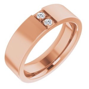 Classic - Abel - 14K Rose Gold .05 CTW Natural Diamond Band