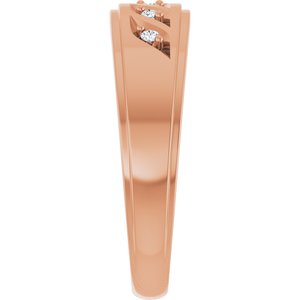 14K Rose Gold .07 CTW Natural Diamond Five-Stone Band