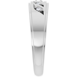 Platinum .07 CTW Natural Diamond Five-Stone Band