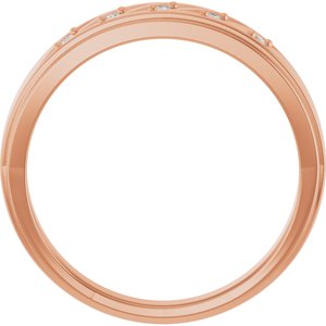 14K Rose Gold .07 CTW Natural Diamond Five-Stone Band