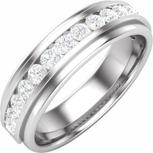 Matte - Milo - 14K White Gold 1/2 CTW Lab-Grown Diamond Channel Set Band