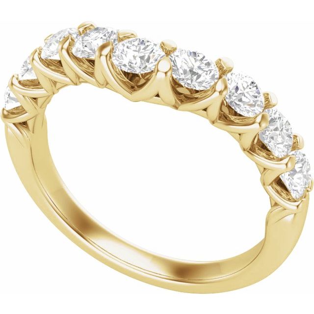 14K Yellow 1 CTW Lab-Grown Diamond Contour Band