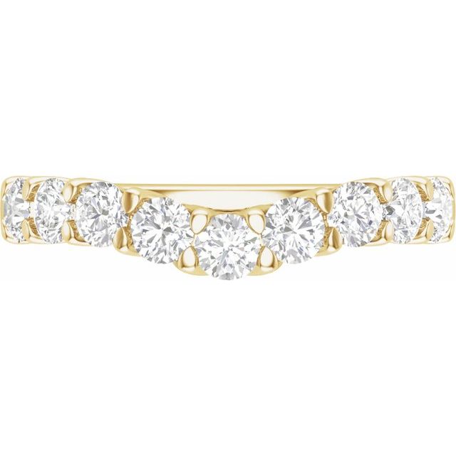 14K Yellow 1 CTW Lab-Grown Diamond Contour Band