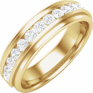 Matte - Milo - 14K Yellow Gold 1/2 CTW Lab-Grown Diamond Channel Set Band