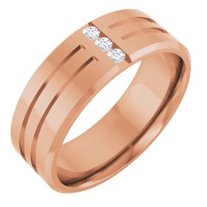 Unique - Hudson - 14K Rose Gold 1/10 CTW Lab-Grown Diamond Band
